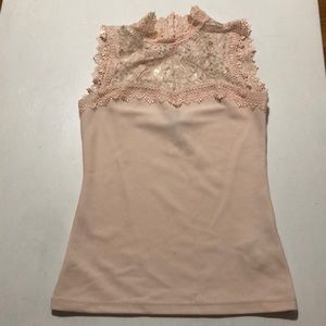 H&M Pretty pink blouse with lace detailing.
